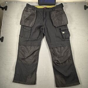 Caterpillar CAT Cargo Pants Mens 40X30 Black Outdoor Utility Work knee pad